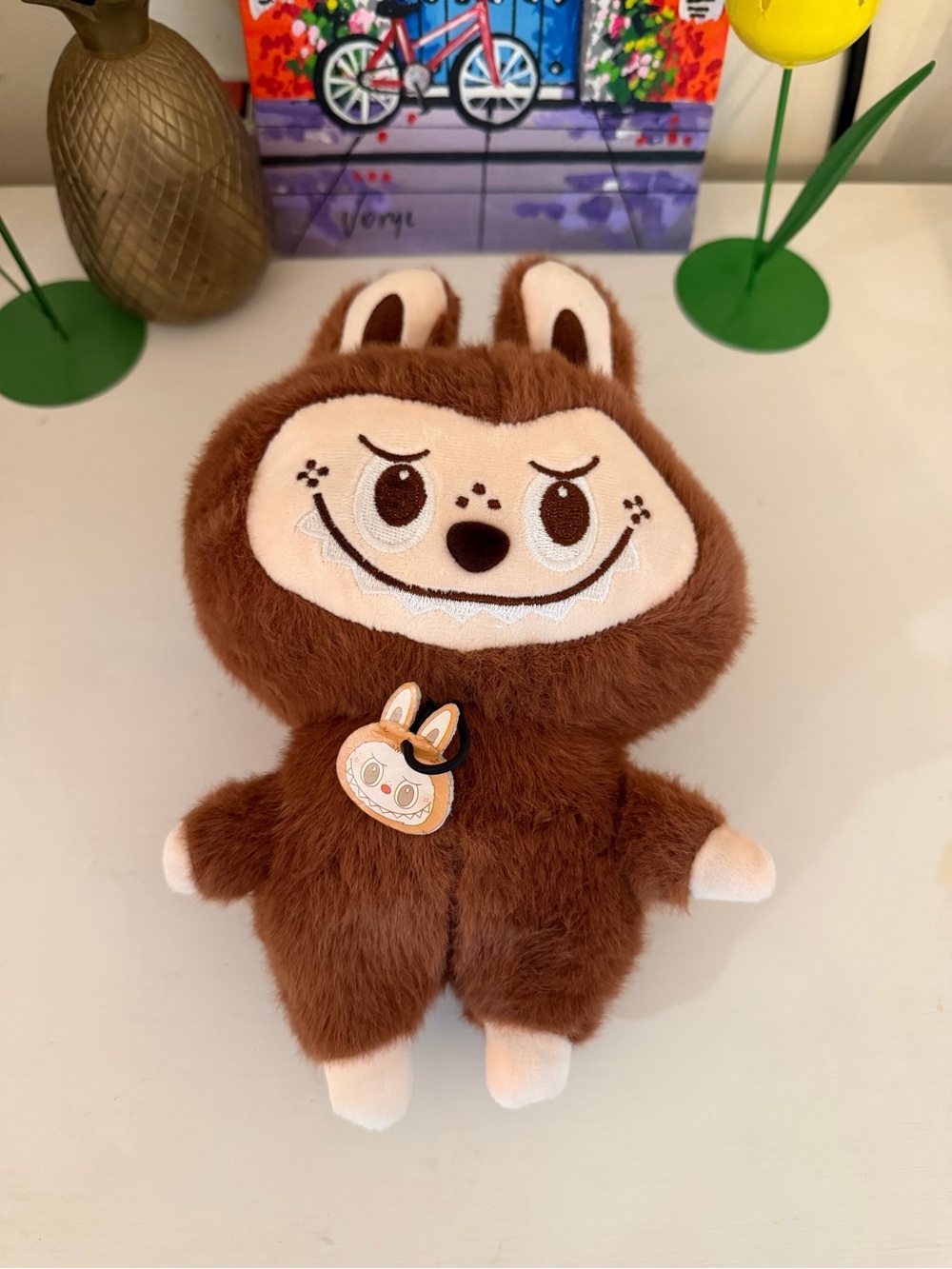 Cute Brown Fuzzy monster Plushie